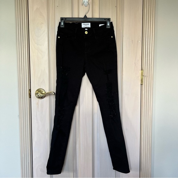 FRAME Le Skinny de Jeanne Mid Rise Jeans 9797 - Picture 2 of 11